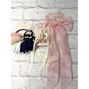 Bundle of NWT Hair Accessories Bow Clip Pony Holder Bands Clip